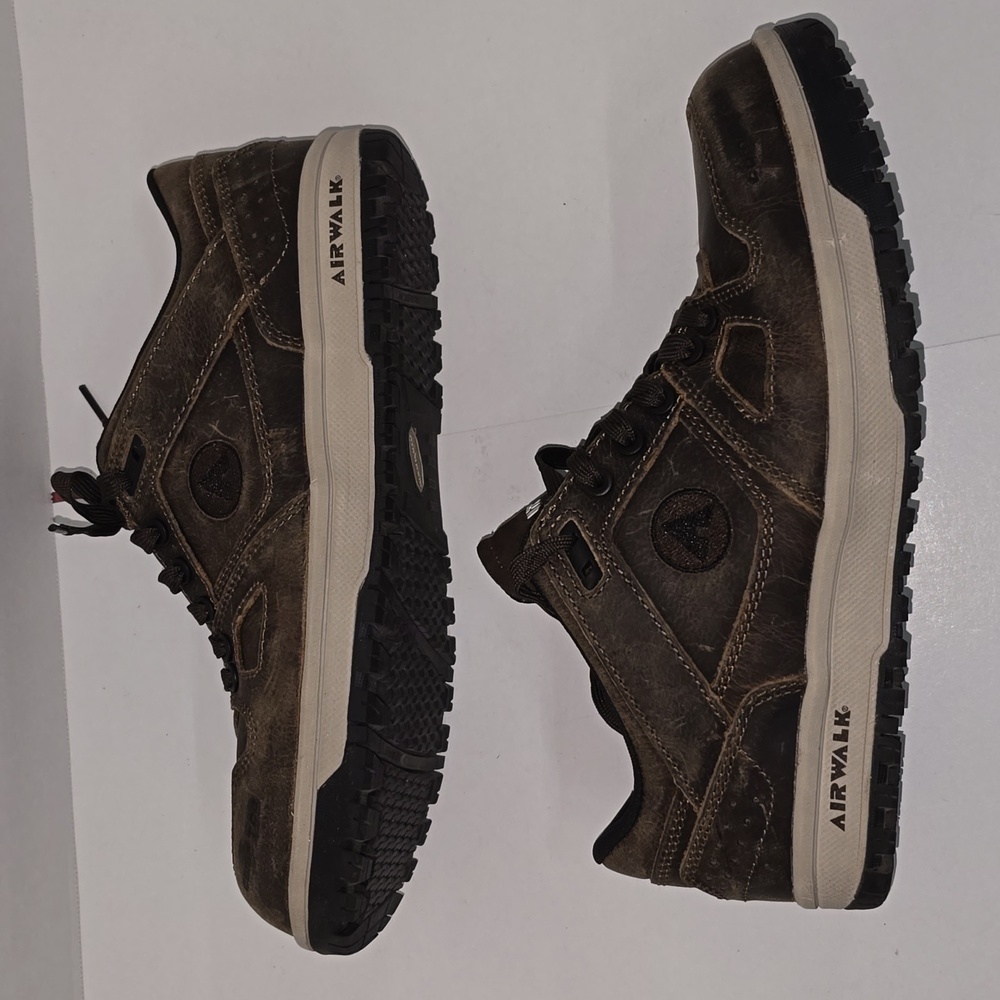 Airwalk Brown Leather Safety Sneakers Composite Toe Mens Size 11.5 - Picture 13 of 15